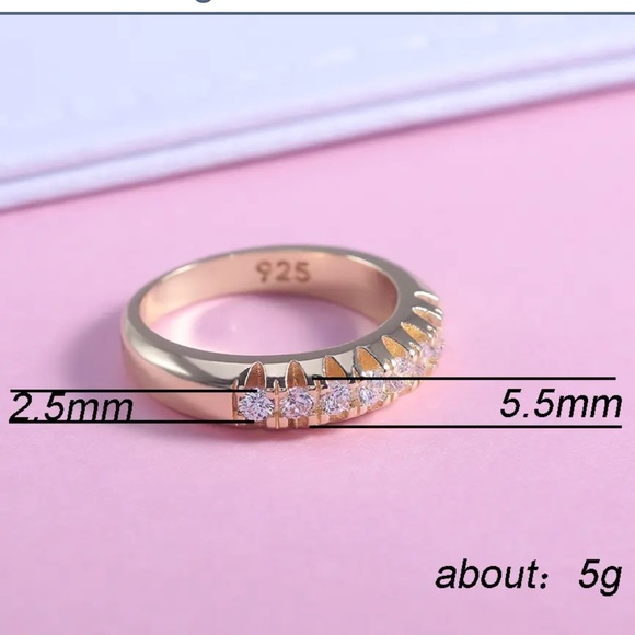 New 18K Gold Plated Engagement Party Diamond Ring - Picture 5 of 6